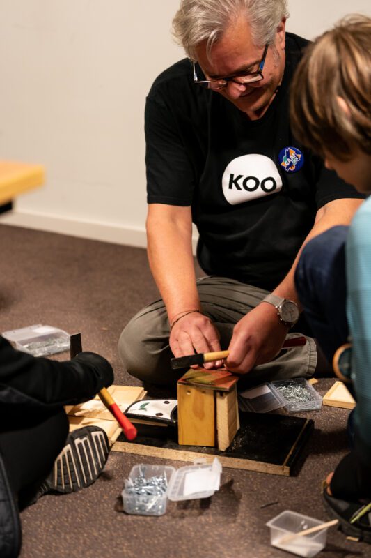 Maurice aan het werk tijdens festival GAAF